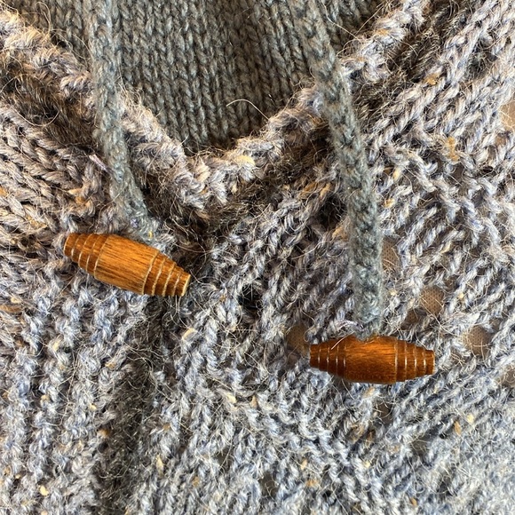 Handknit Mohair Blend Poncho - Picture 7 of 7